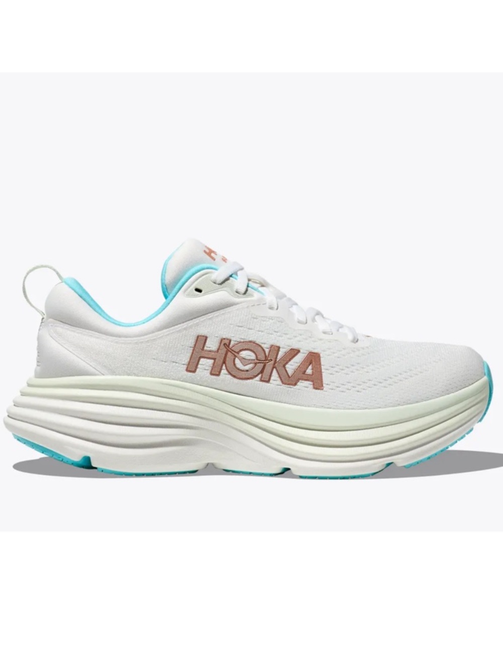 Hoka One One Bondi 8 Running Shoes Frost/Rose Gold 1127896 FTRS Women's 8.5 B